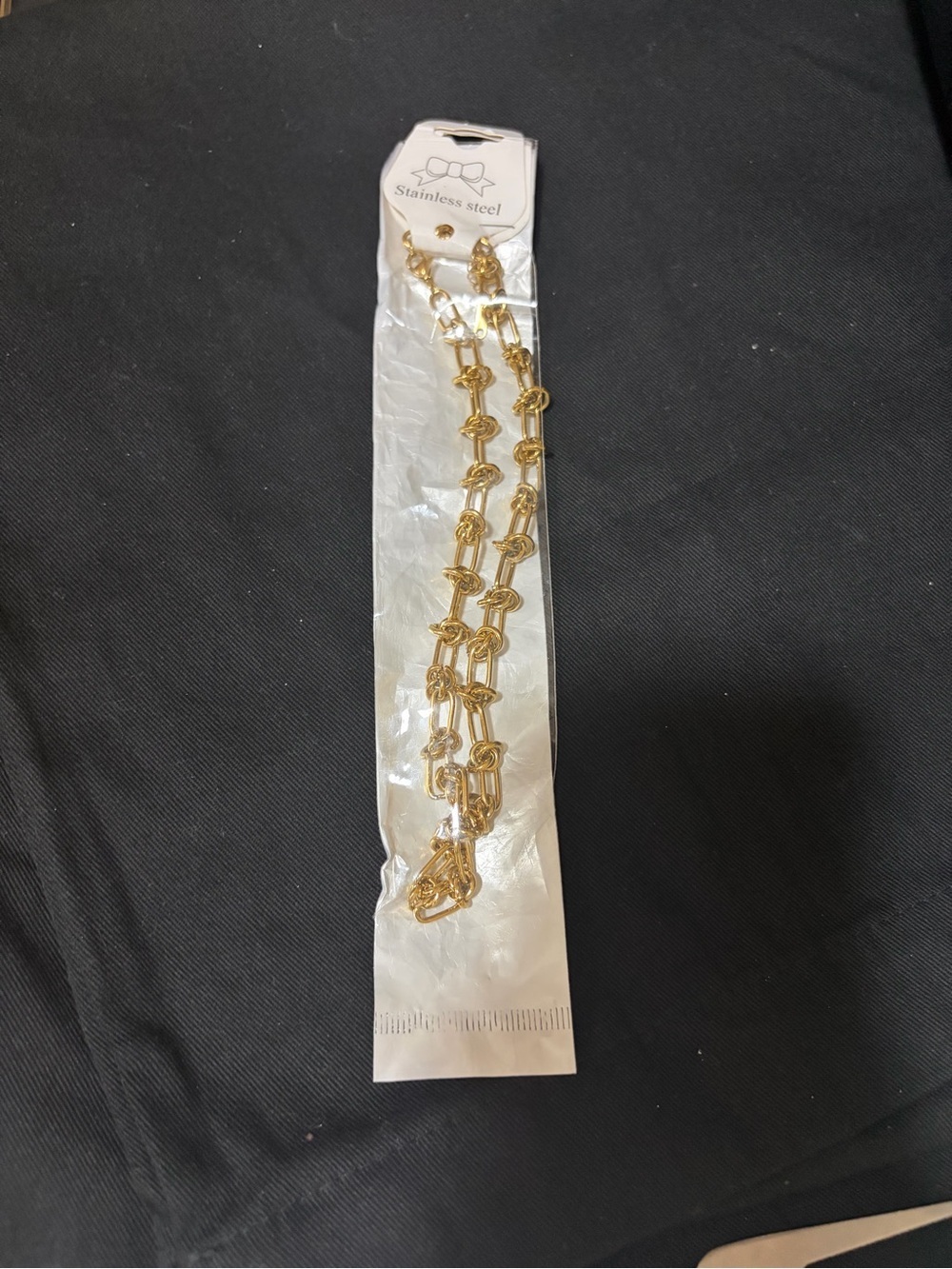 Stainless Steel Gold-Tone Link Bracelet for Women
